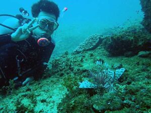 ミノカサゴとハヤトさん